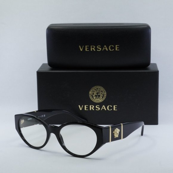 FINAL PRICE NEW VERSACE VE3345 GB1 54mm BLACK EYEGLASSES